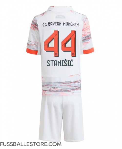 Günstige Bayern Munich Josip Stanisic #44 Auswärts Trikotsatzt Kinder 2025-26 Kurzarm (+ Kurze Hosen)